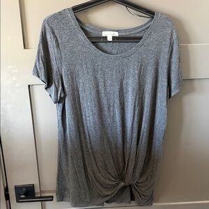 Nine Britton charcoal twisted front top – large